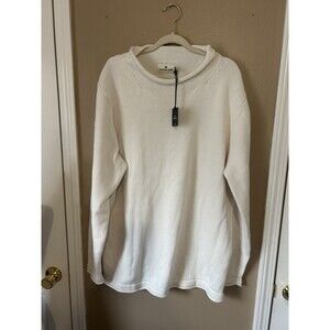 The Normal Brand Mens XXL Cream Knit Sweater Cotton Roll Neck NWT Minimalist